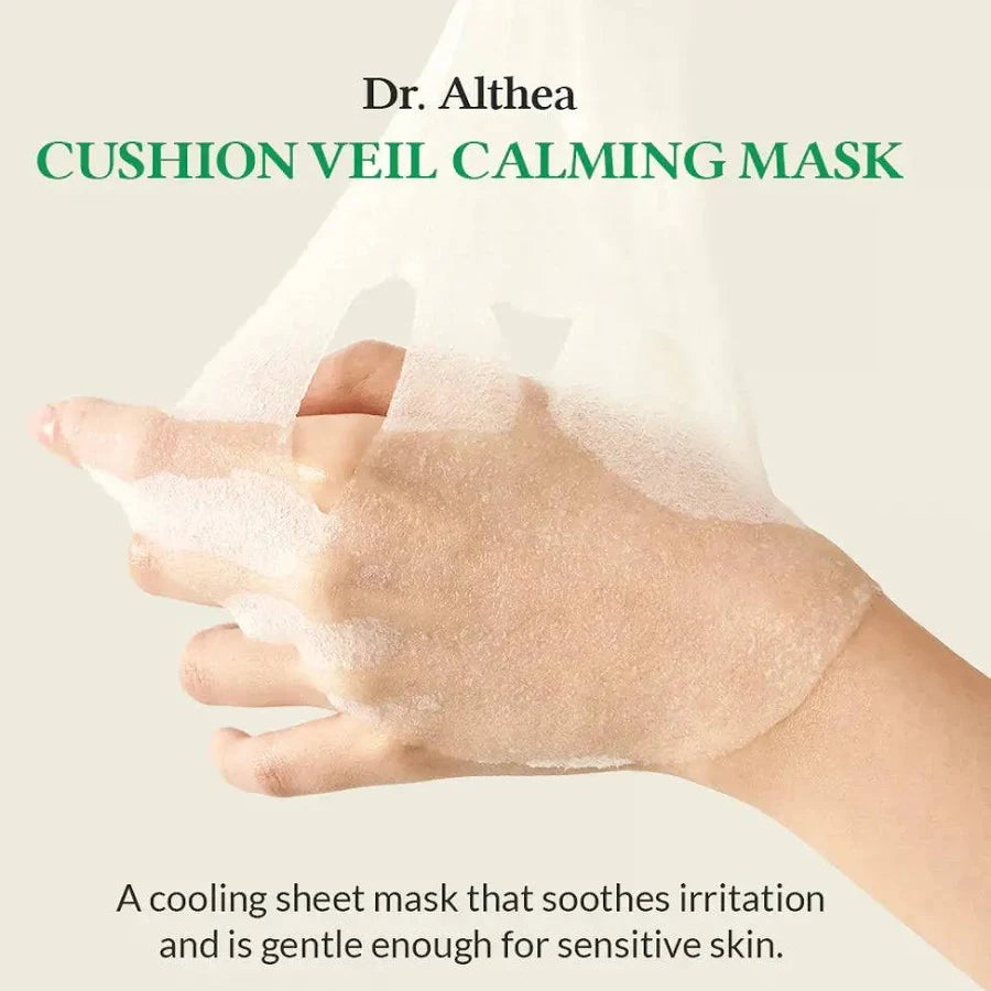 Dr. Althea Cushion Veil Calming Mask – Maschera Viso Lenitiva e Idratante per Pelle Sensibile